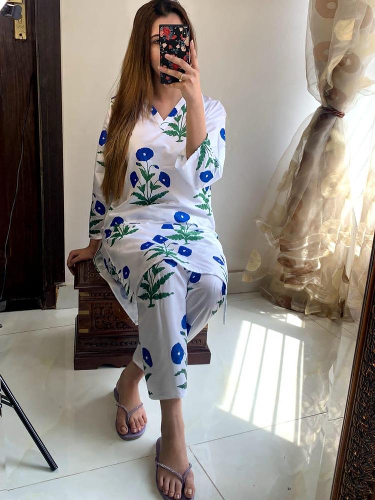 2-Pcs| Stitched Linen Co-Ord Set –